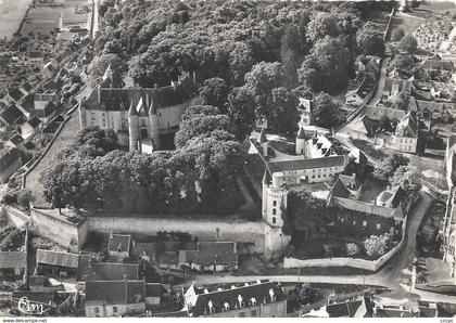 CPSM Chateauneuf-sur-Cher Le Château vue aérienne