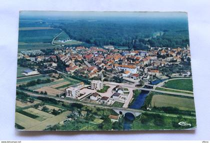 Cpm 1986, Chateauvillain, vue générale aérienne, Haute Marne 52