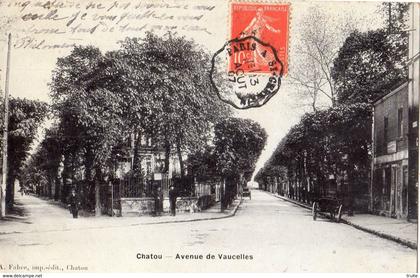 CHATOU  AVENUE DE VAUCELLES (CARTE GLACEE)