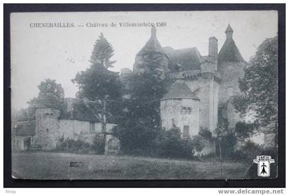 23 Chénérailles - CHENERAILLES - Château de Villemonteix 1568 - sépia