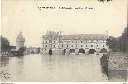 Chenonceaux - Le Château - La Façade Occidentale