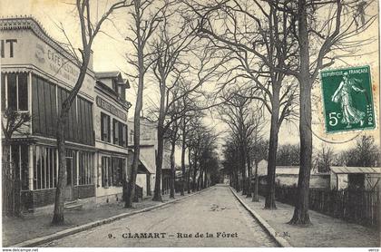 Carte  Postale  ancienne de CLAMART -  Rue de la Forêt