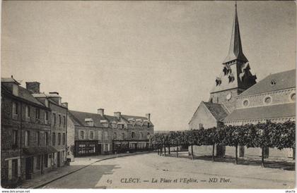 CPA CLÉCY - La Place et l'Église (141368)