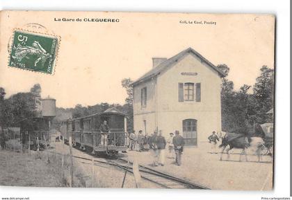 CPA 56 Cleguerec La Gare Train