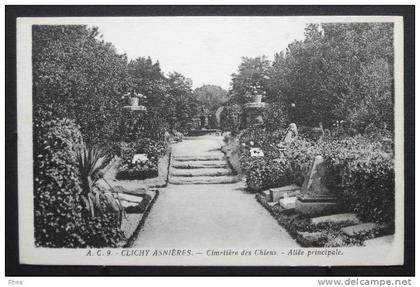 92 Clichy Clichy-Asnières le cimetière des chiens -- une allée principale    D92D  K92024K  C92024C RH501004