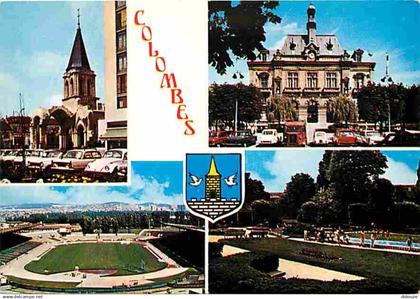 92 - Colombes - Multivues - Automobiles - Blasons - Stade de Colombes - Carte Neuve - CPM - Voir Scans Recto-Verso