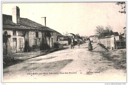 CARTE POSTALE ANCIENNE DE COLOMBEY LES DEUX EGLISES - rue des moulins