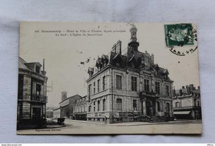 Commentry, hôtel de ville et théâtre, façade principale, Allier 03