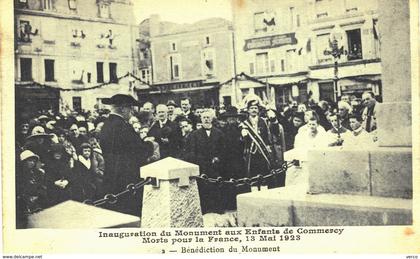 Carte postale ancienne de COMMERCY - Inauguration du Monument des Enfants de Commercy, le 13 Mai 1923