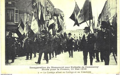 Carte postale ancienne de COMMERCY - Inauguration du Monument des Enfants de Commercy, le 13 Mai 1923