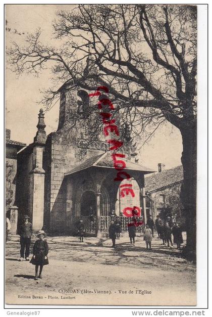 87 - CONDAT SUR VIENNE - VUE DE L' EGLISE  RARE