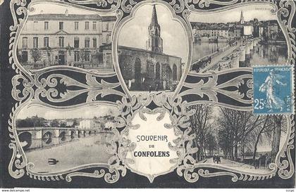 CPA Souvenir de Confolens vues multiples