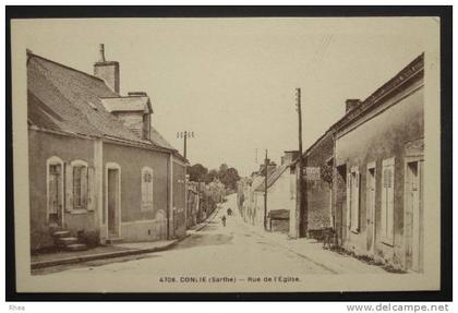 72 Conlie 4706. CONLIE (Sarthe) - Rue l'Eglise rue de l'eglise sépia D72D K72089K C72089C RH006846