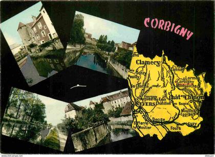 58 - Corbigny - Multivues - Carte Géographique - CPM - Voir Scans Recto-Verso