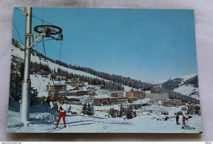 Cpm 1971, Courchevel, téléski de Bellecôte, vue d'ensemble, Savoie 73