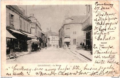 CPA Carte Postale France  Courtenay- La Mairie 1903 VM33013i