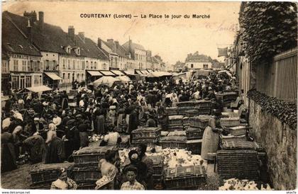 CPA COURTENAY - La place le jour du Marché (213034)