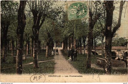 CPA COURVILLE - Les Promenades (385836)