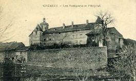 38 - CREMIEU - les remparts et l'hopital