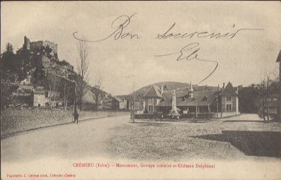 38 crémieu monument (guerre de 1870-71) groupe scolaire école chateau delphinal précurseur