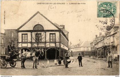 CPA CREVECOEUR-le-GRAND - L'Hotel-de-Ville (259728)