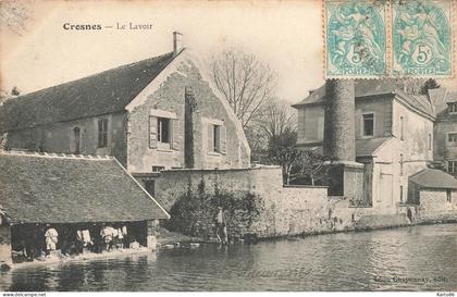 crosne * crosnes * vue sur le lavoir * laveuses lavandières