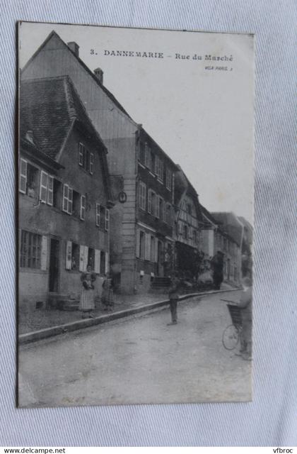 Cpa 1916, Dannemarie, rue du marché, Haut Rhin 68