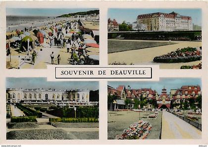 14 - Deauville - Multivues - Les Planches - Flamme Postale de Deauville - CPM - Voir Scans Recto-Verso