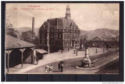 12 - L'Aveyron - Decazeville - Hotel de Ville - Animée