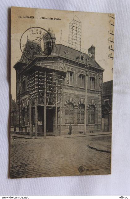 Cpa 1922, Denain, l'hôtel des postes, Nord 59