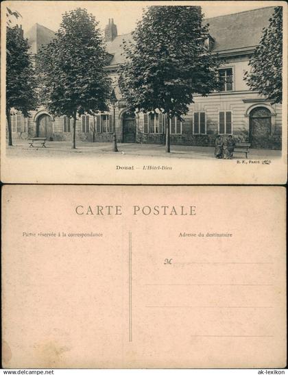 CPA Douai Dowaai Douai L'Hôtel-Dieu Strassen-Ansicht 1910