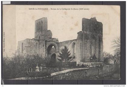 CP 49 - Doué-la-Fontaine - Ruines de la Collègiale St-Denis (XIIe siècle)