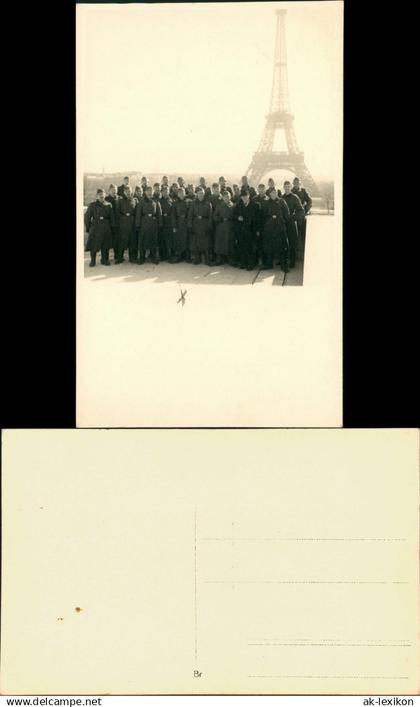 Foto Paris Eiffelturm Wehrmatssoldaten WK2 1941 Privatfoto