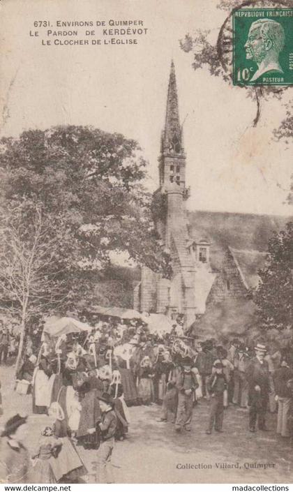 Ergué-Gabéric  (29 - Finistère) Le Pardon de Kerdévot - Le clocher de l'Eglise