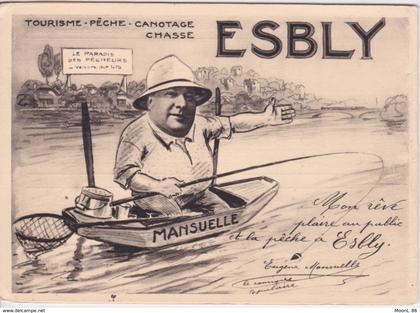 77 - ESBLY - HORAIRE PARIS MEAUX PARIS ESBLY A CRECY LA CHAPELLE - PARADIS DES PECHEURS GROSJEAN BEAUDOUT CIE