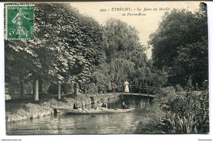 CPA - Carte Postale - France - Etrechy - La Juine au Moulin de Pierre Brou - 1913 (I16050)