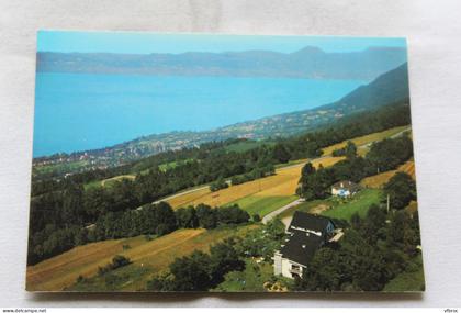 Cpm 1976, les prés fleuris sur Evian, route de Thollon, Haute Savoie 74