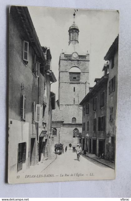 Evian les bains, la rue de l'église, Haute Savoie 74