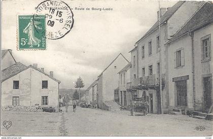 CPA Eygurande Route de Bourg-Lastic