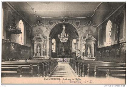 Carte Postale Ancienne de FAULQUEMONT-Intérieur de l'Eglise