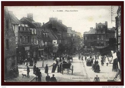 Cpa du 61  Flers place Gambetta LOR5