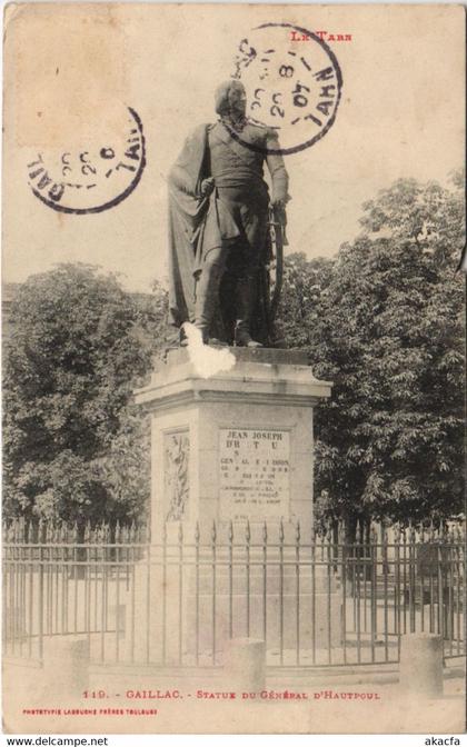 CPA GAILLAC Statue du General d'Hautpoul (1087554)