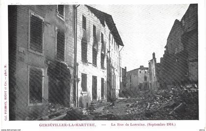 Carte postale ancienne de GERBEVILLER la Martyre