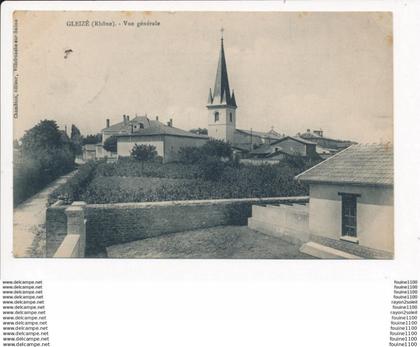 carte de  GLEIZE    ( recto verso )