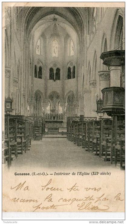 CPA 95  GONESSE INTERIEUR DE L EGLISE dos simple