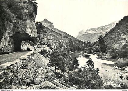 48 - Les Gorges du Tarn - Le Tarn et Ja Route des Gorges près du Rozier - Mention Photographie véritable - Carte dentelé