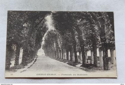 Cpa 1923, Gournay en Bray, promenade des boulevards, Seine Maritime 76