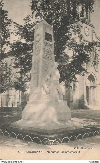 GRADIGNAN : MONUMENT COMMEMORATIF