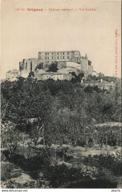 CPA Grignan chateau restaure FRANCE (1092398)