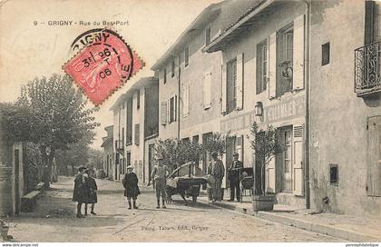 69 - RHÔNE - GRIGNY -rue du Bas-Port - restaurant superbe animation - 10236